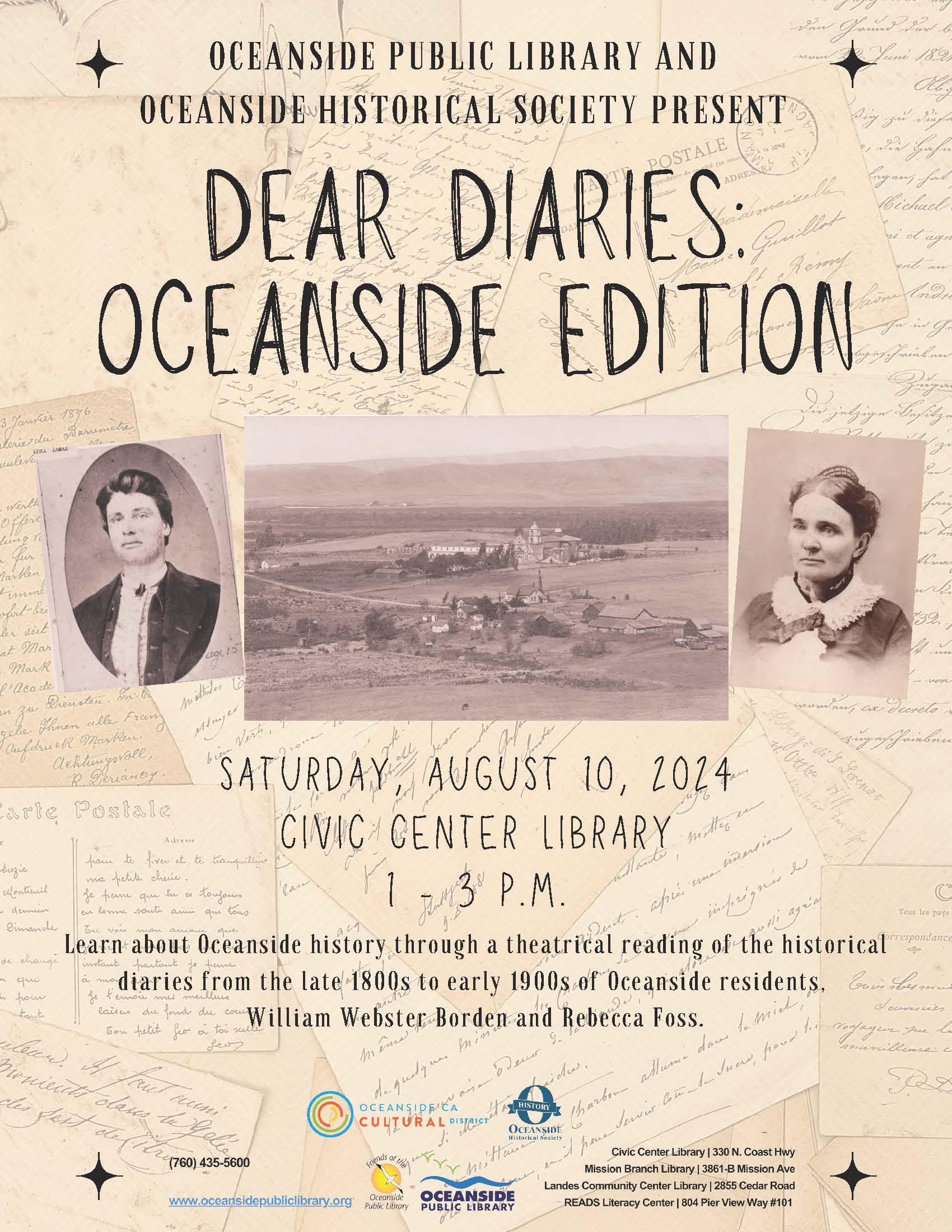 Oceanside Historical Society - ADULT - Dear Diaries Oceanside Edition