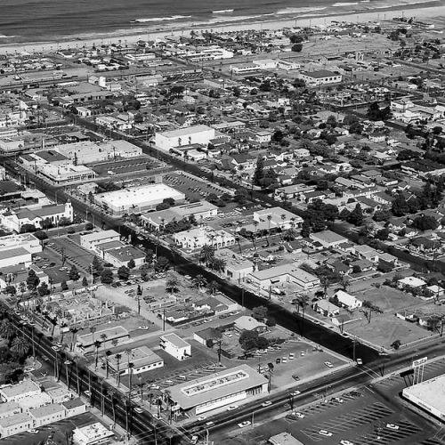 Oceanside Historical Society - Downtown Aerial 1960's_resize