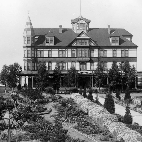 Oceanside Historical Society - Gardens in front of the South Pacific Hotel East Elevation