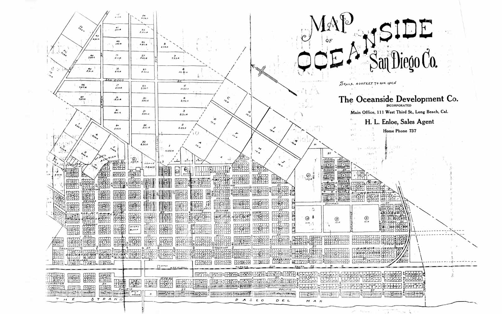 Oceanside Historical Society - Map of Oceanside 1913 copy